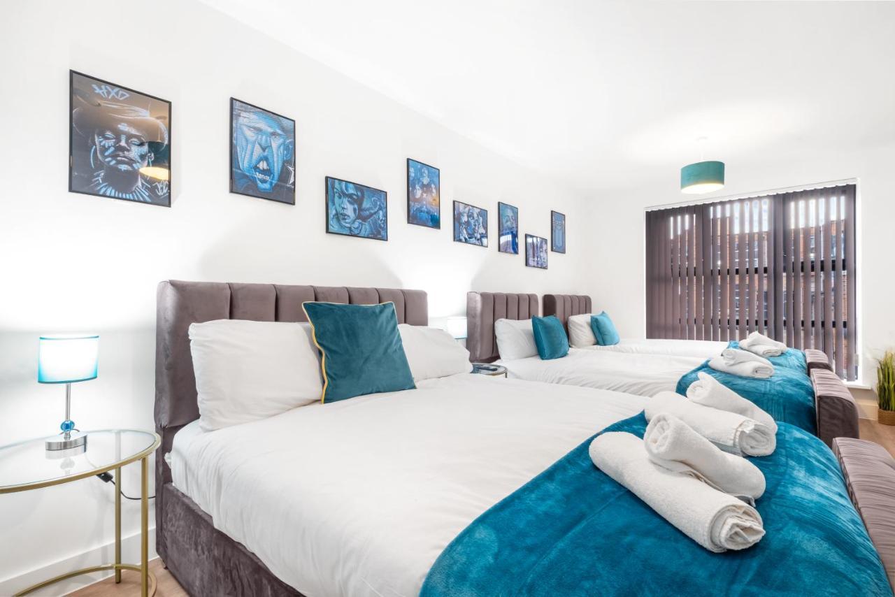 ברמינגהאם Ebra Stays - Choice Of 2 Or 3 Individual Beds - Luxury New Build Apartment ✪ City Centre, Digbeth ✓ Smart Tv'S & Large Corner Sofa - מראה חיצוני תמונה