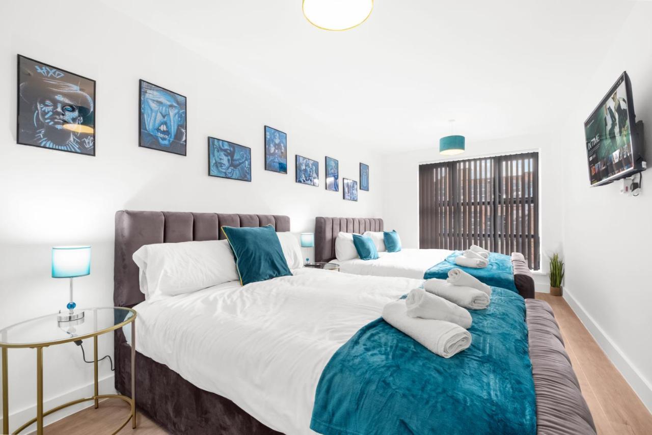 ברמינגהאם Ebra Stays - Choice Of 2 Or 3 Individual Beds - Luxury New Build Apartment ✪ City Centre, Digbeth ✓ Smart Tv'S & Large Corner Sofa - מראה חיצוני תמונה